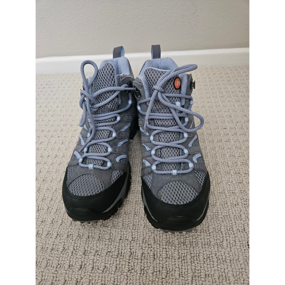 Merrell Moab 2 Mid Hiking Boots Womens 10 Grey Periwinkle Excellent Vibram Boots